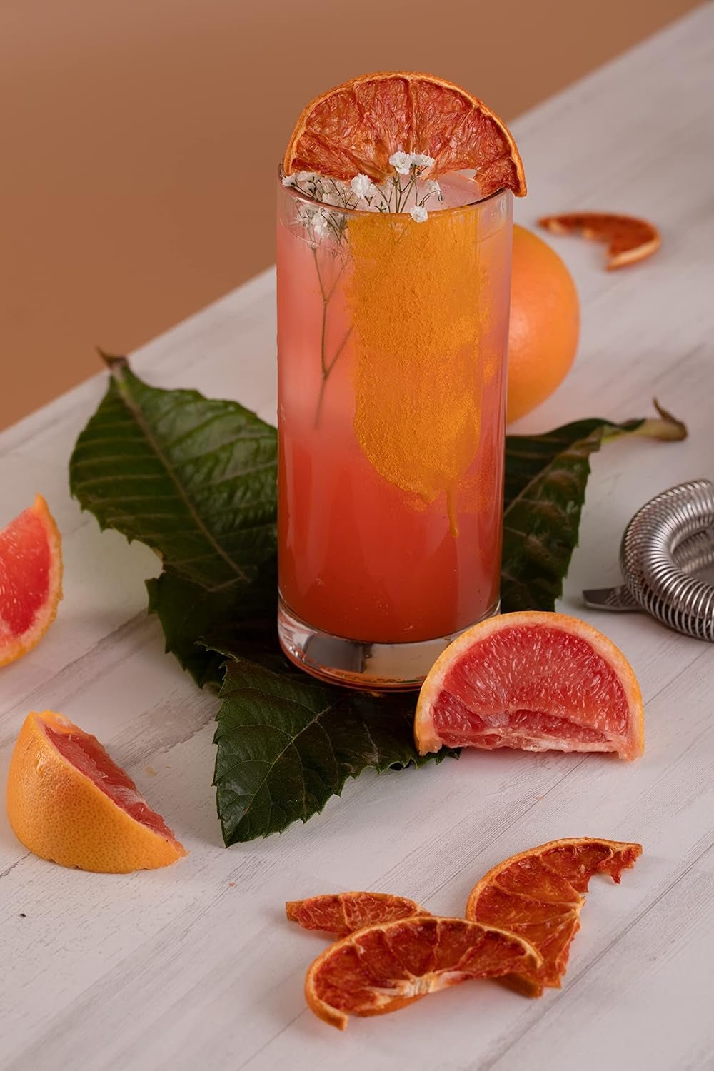 90gr Grapefruit uscat pentru cocktailuri - Fructe uscate fără zahăr pentru cocktailuri, decorațiuni, cofetărie, Crăciun, băuturi - 100% Natural Felii uscate fără aditivi Produse deshidratate Naty Shop