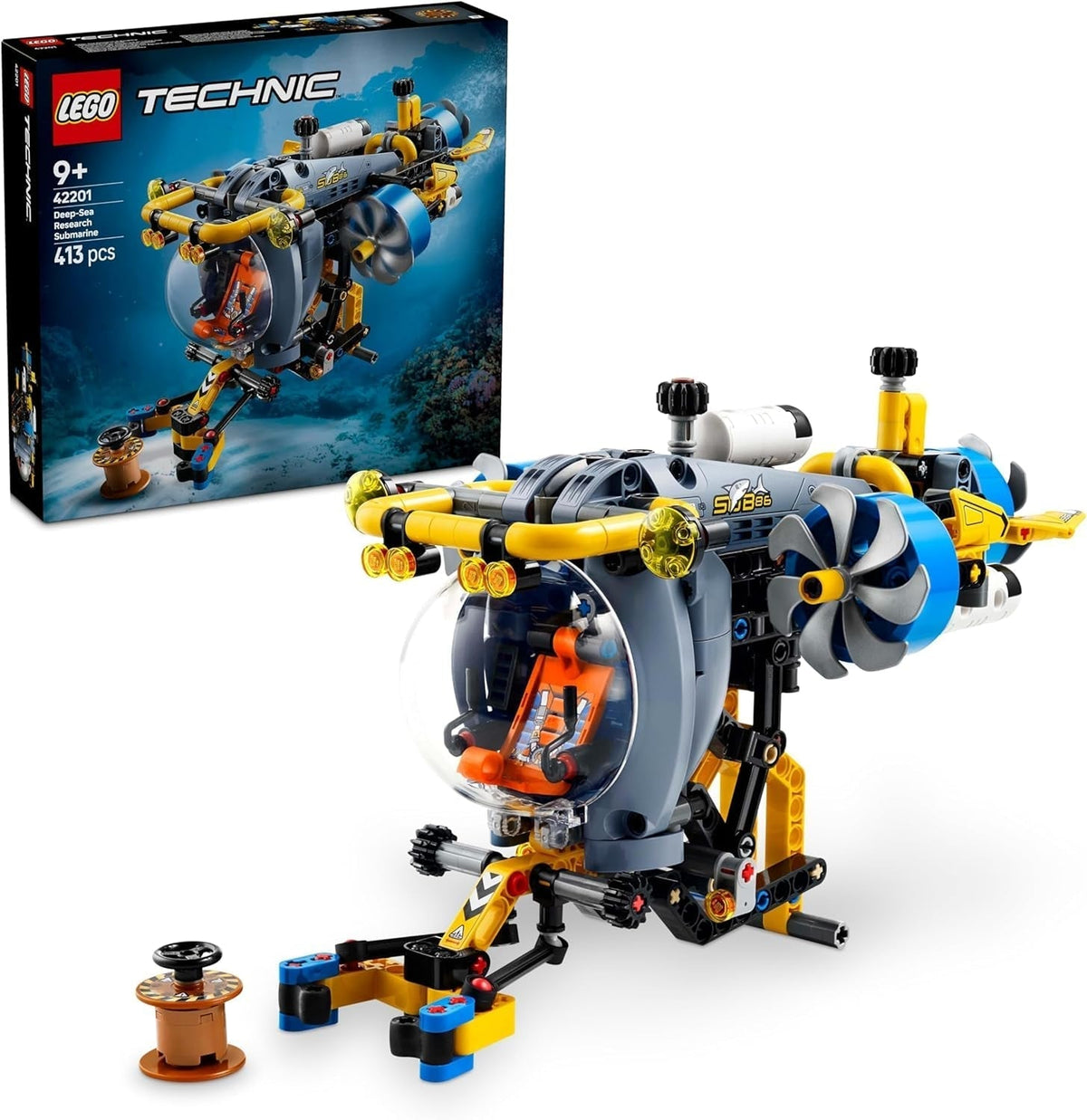 LEGO Technic Sottomarino Esploratore degli abissi Giocattolo da costruzione per bambini di 9 anni Ragazzi e ragazze Idee regalo di compleanno creative Veicolo costruibile con eliche rotanti 42201 Set di costruzione Besuche den LEGO-Store Titolo predefinito
