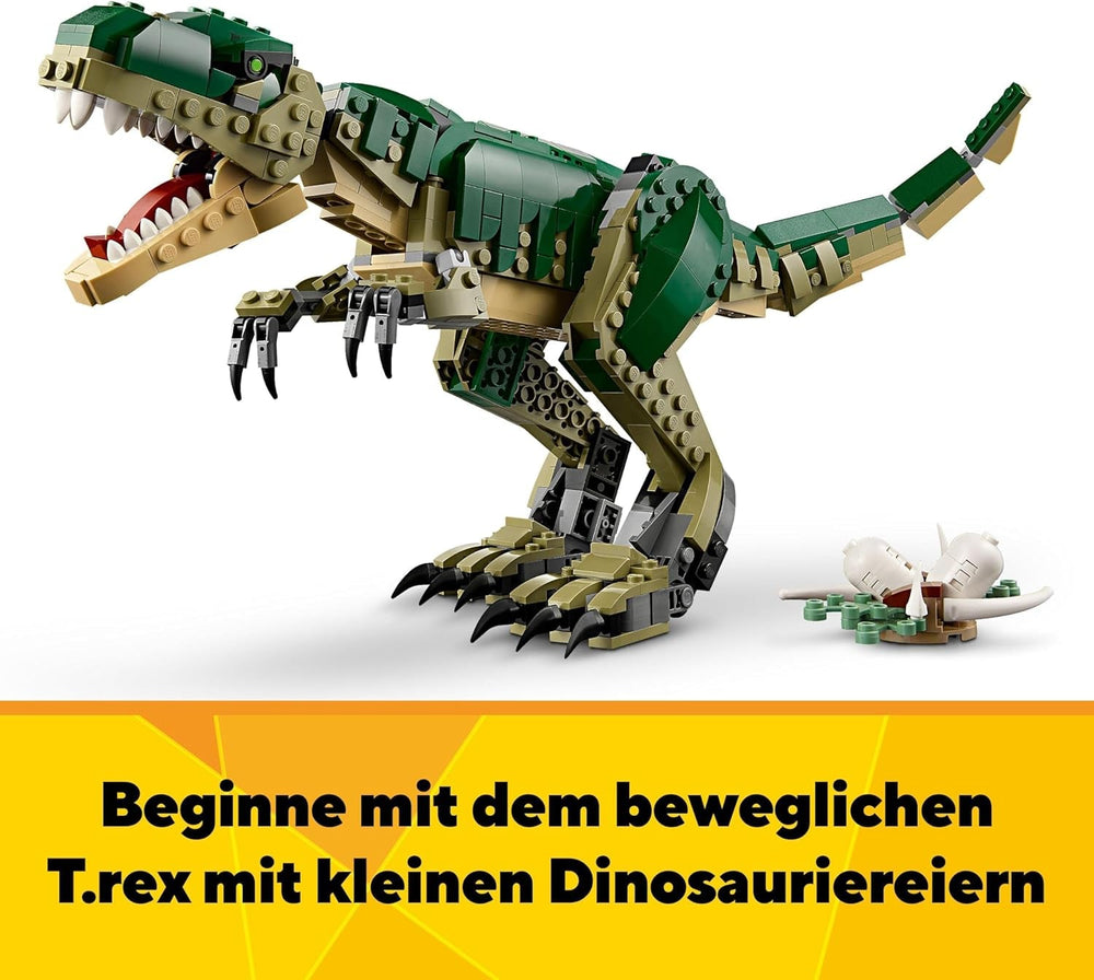 LEGO Creator T.Rex, Dino triceratopo o pterodattilo trasformabile 3-in-1, modello di dinosauro mobile per bambini, regalo per ragazzi e ragazze 31151 Set di costruzione Besuche den LEGO-Store