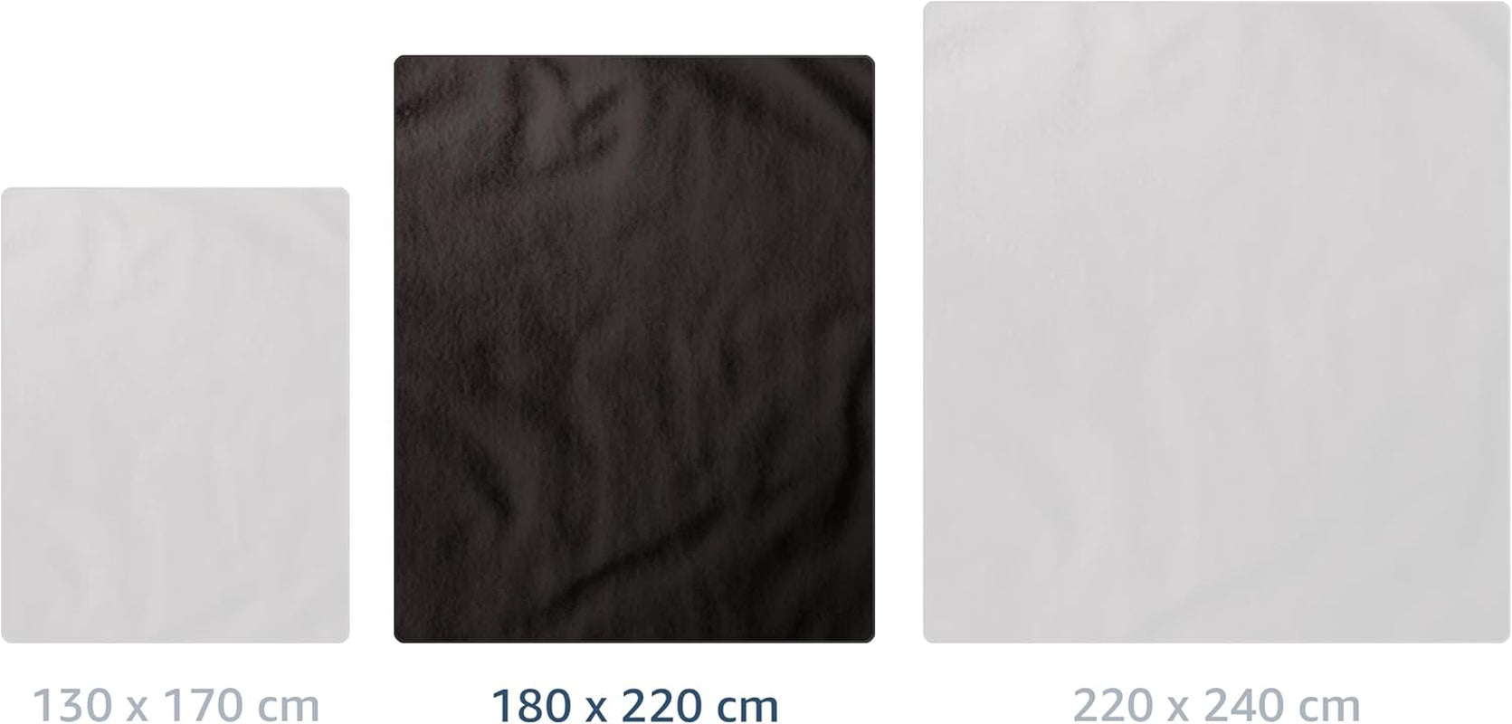 Amago - Comoda coperta, effetto cashmere, 180 X 220 cm - Nero Letti e coperte Besuche den Gözze-Store