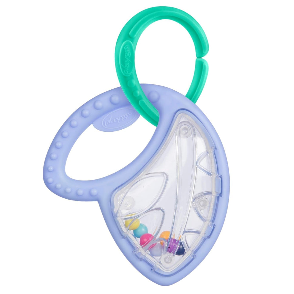 Pachet cadou cu activități Playgro Clip Clop Sensory Garden – jucărie senzorială pentru grădină pentru bebeluși de la 0 luni – jucărie interactivă cu zornăitoare, inel de dentiție și prieten pentru cărucior – 4 piese