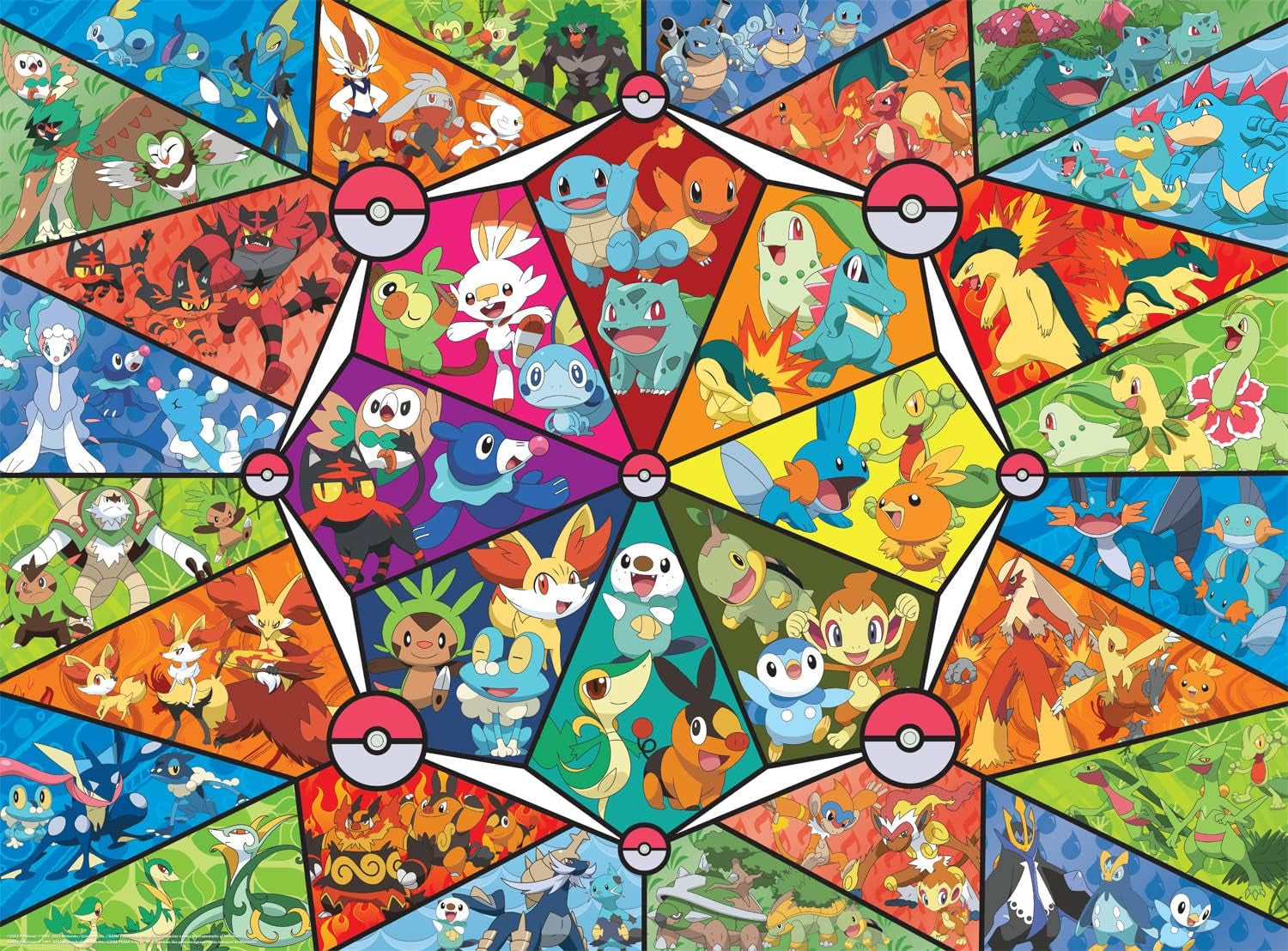 Buffalo Games - Pokemon - Stained glass starter - puzzle jigsaw 1000 piese Puzzle Naty Shop Titlu implicit
