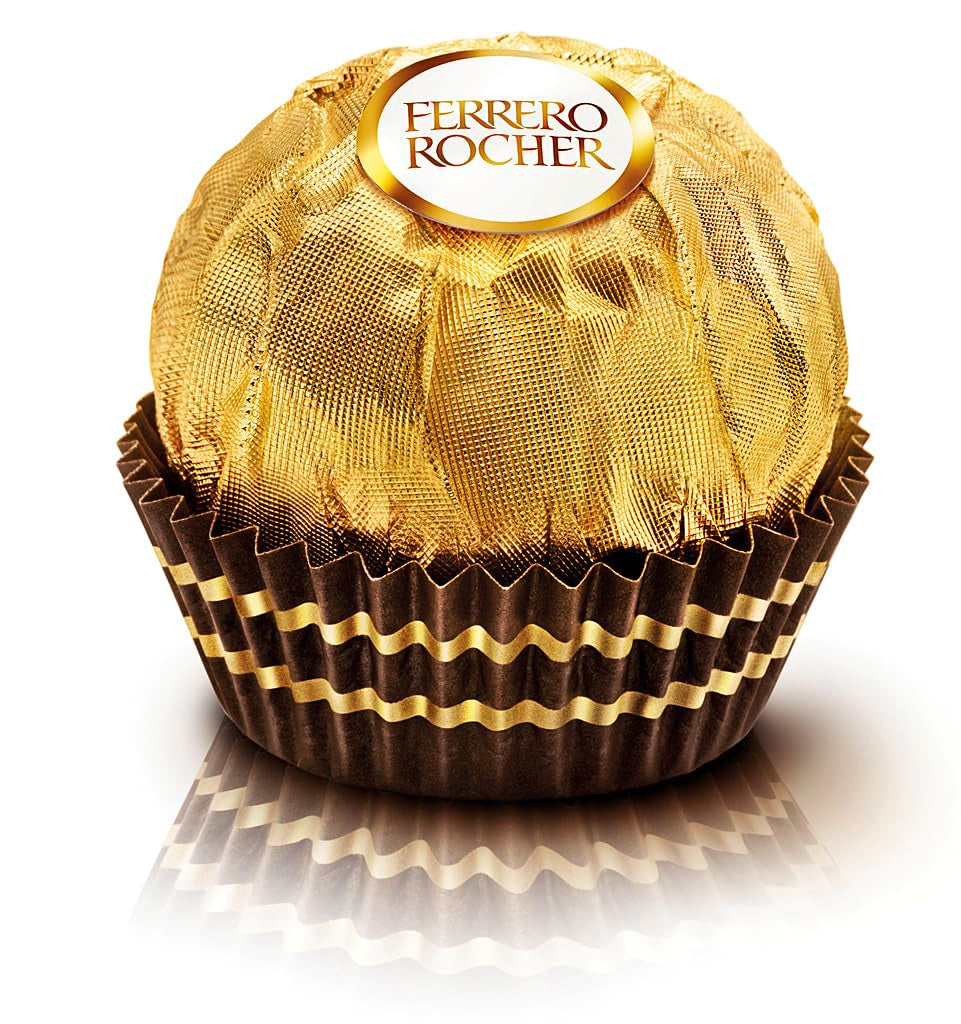 Ferrero Rocher - Specialità Praline alla Nocciola Croccanti e Cremose - Regalo di San Valentino per Lui e per Lei - 16 Confezioni da 4 Praline Individuali