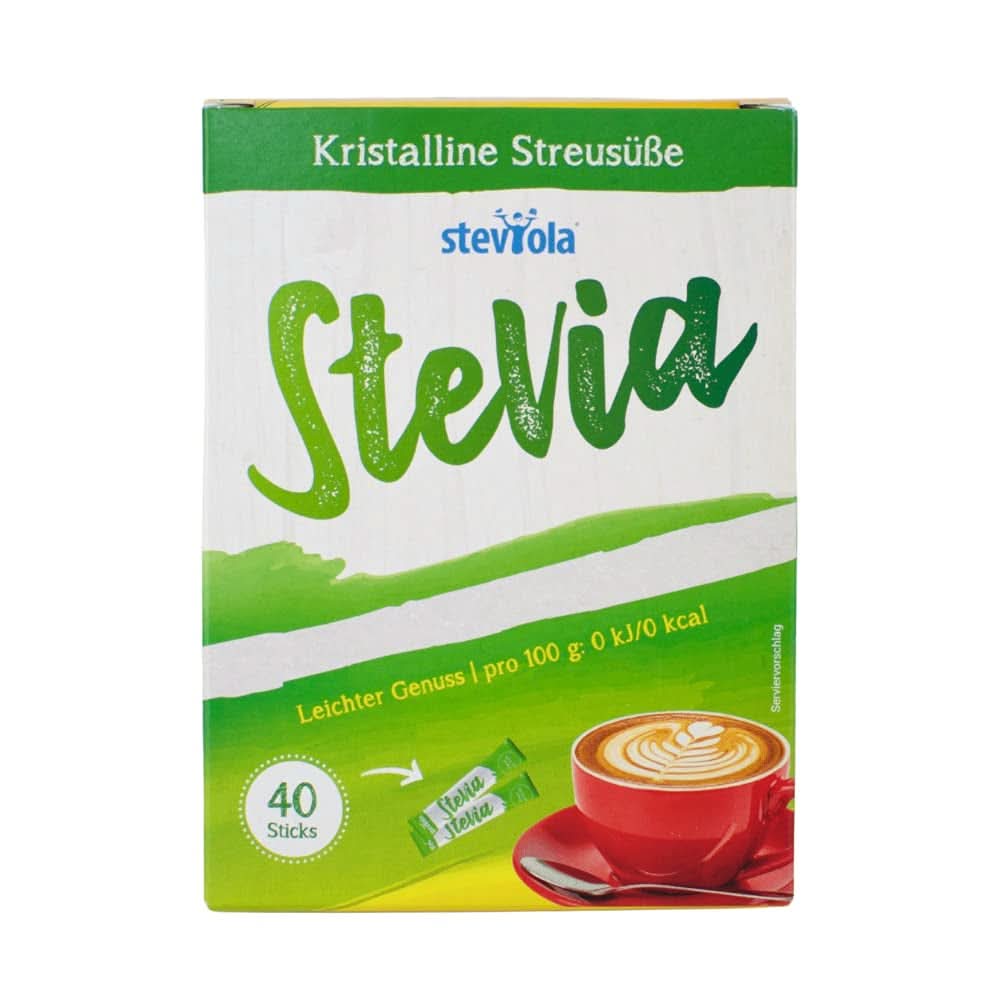 Steviola | Dolcificante alla stevia | Dolcificante senza calorie, 300 grammi Dolcificanti Naty Shop Stevia Sticks, 40 x 2 grammi