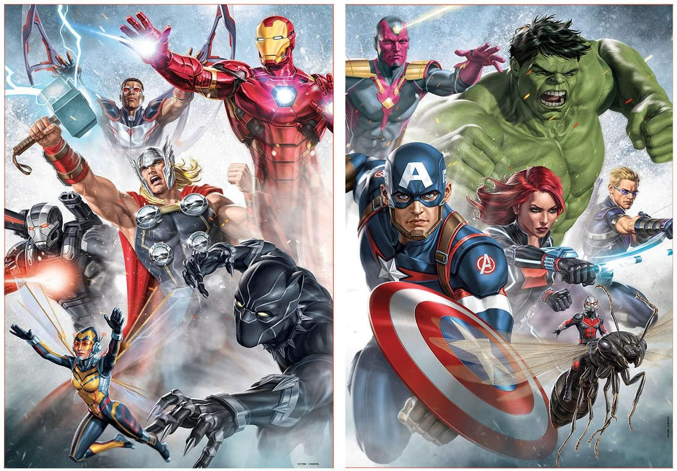 Educa - Puzzle 500 pezzi per adulti | Marvel Avengers 2 X 500 pezzi puzzle per adulti e bambini a partire da 11 anni, super eroi, set puzzle (17994) Puzzle Naty Shop