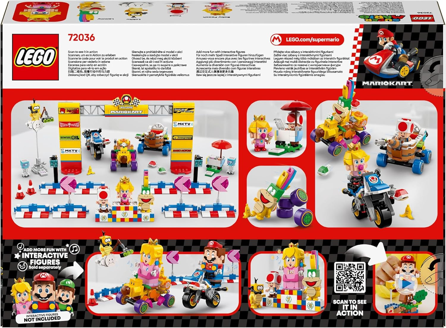 LEGO Super Mario: Mario Kart - Set Baby Peach e Grand Prix, Personaggi Nintendo - Toad, Lakitu, Baby Peach e Lemmy, Regalo per ragazzi, ragazze e giocatori 8+, Giocattolo Avventura 72036 Set da costruzione Beuche den LEGO-Store