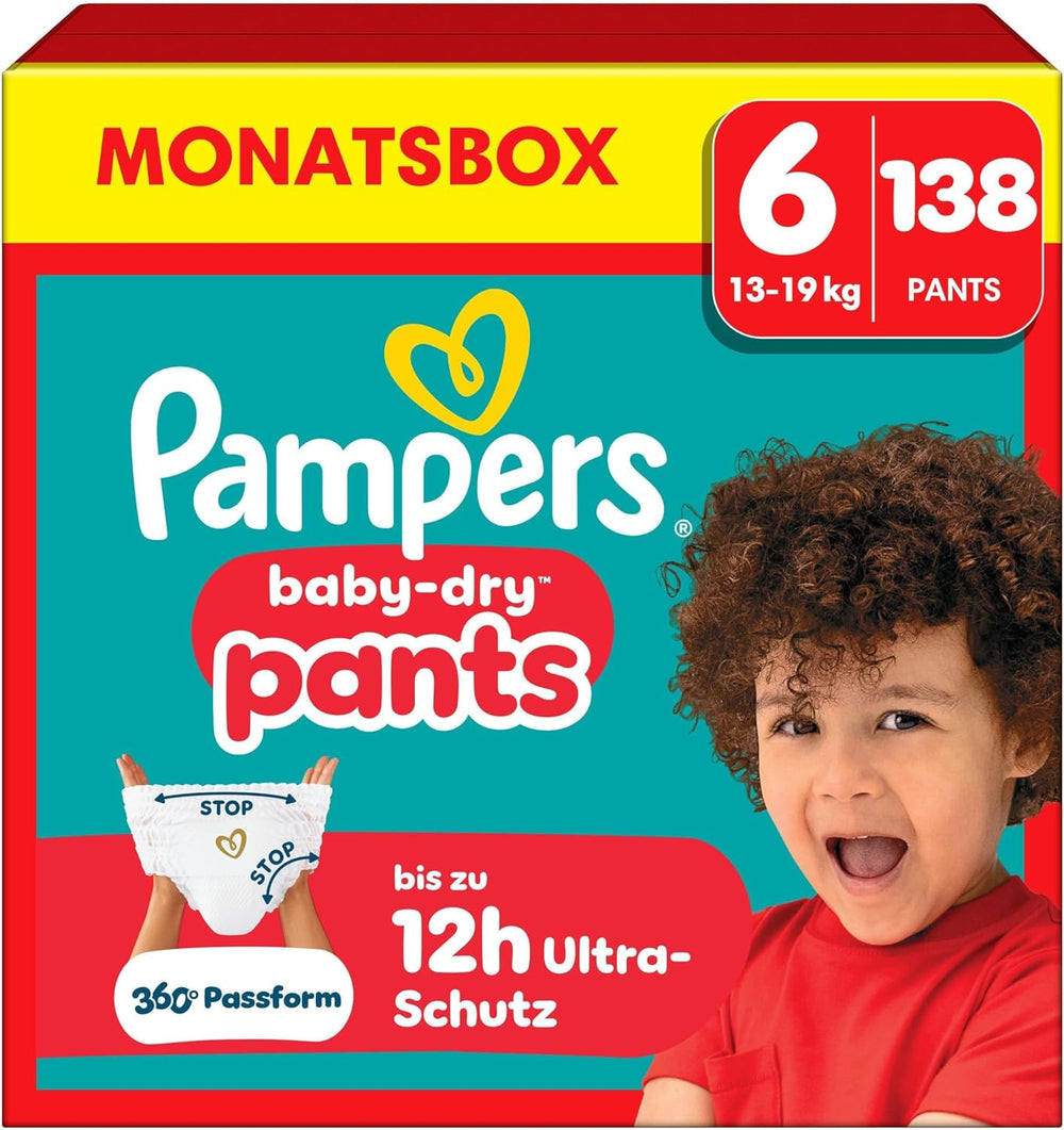 Pantaloni Pampers Baby-Dry Taglia 5, 160 Pezzi, 11kg-17kg, 360° auslaufsichere Fit per il giorno e la notte