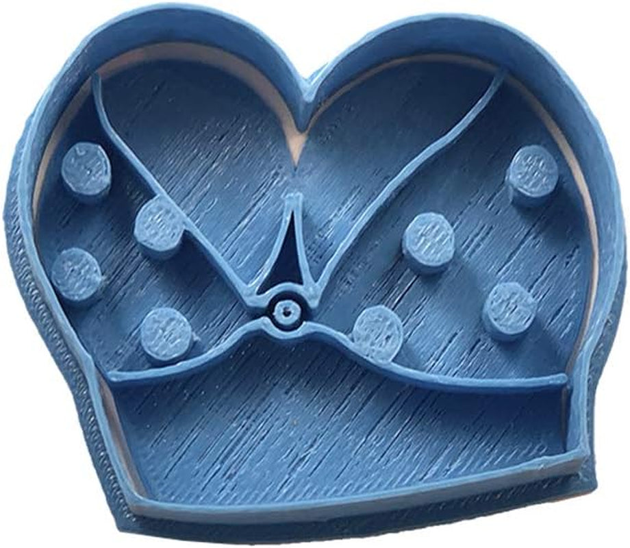 Ocazii: Formă de biscuiți în formă de piept, albastră, 8 x 7 x 1,5 cm