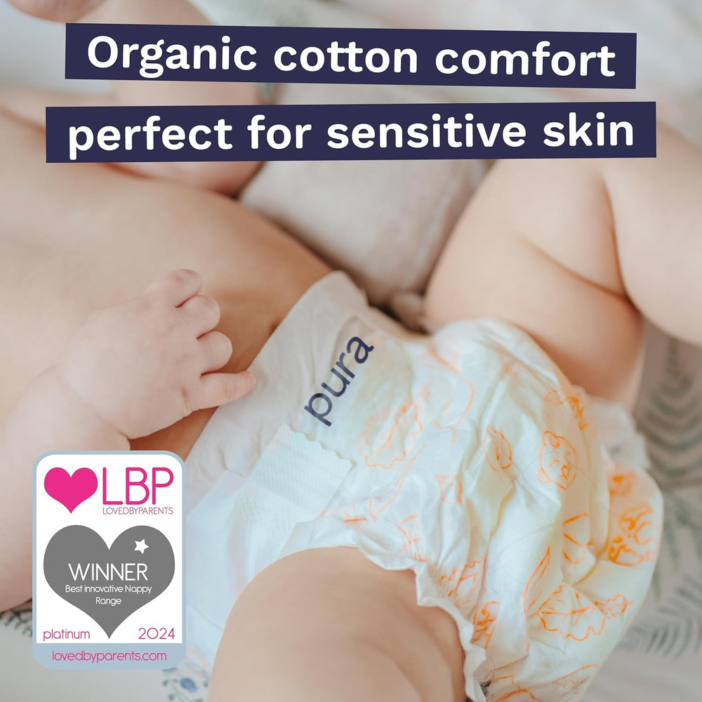 Pannolini Eco Baby - Taglia 3 (4-9 kg), Confezione da 1 (26 pannolini), Pannolini ultra morbidi per pelli sensibili, Cotone organico, Protezione dalle perdite fino a 12 ore, Nuova Guida alle taglie