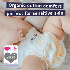 Pannolini Eco Baby - Taglia 3 (4-9 kg), Confezione da 1 (26 pannolini), Pannolini ultra morbidi per pelli sensibili, Cotone organico, Protezione dalle perdite fino a 12 ore, Nuova Guida alle taglie