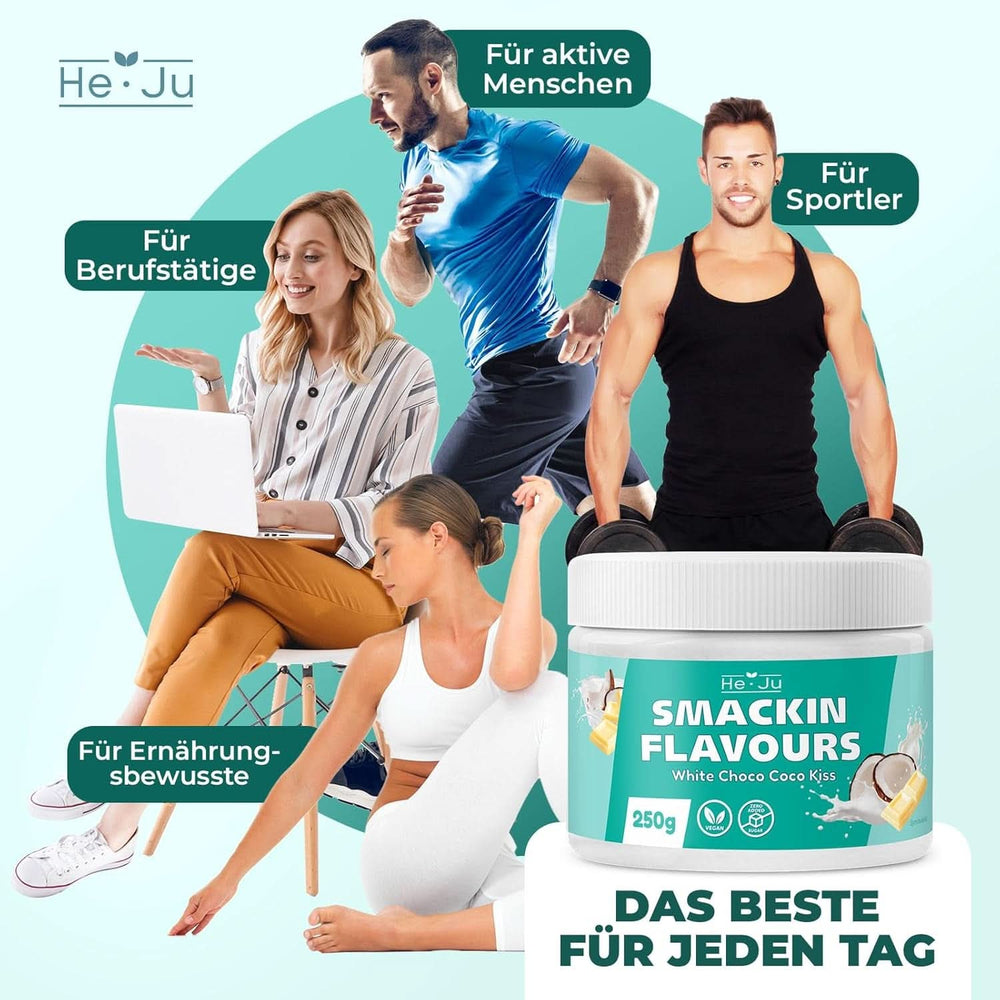 He-Ju, Polvere al gusto di cioccolato bianco e cocco, 250 grammi Aromas Naty Shop