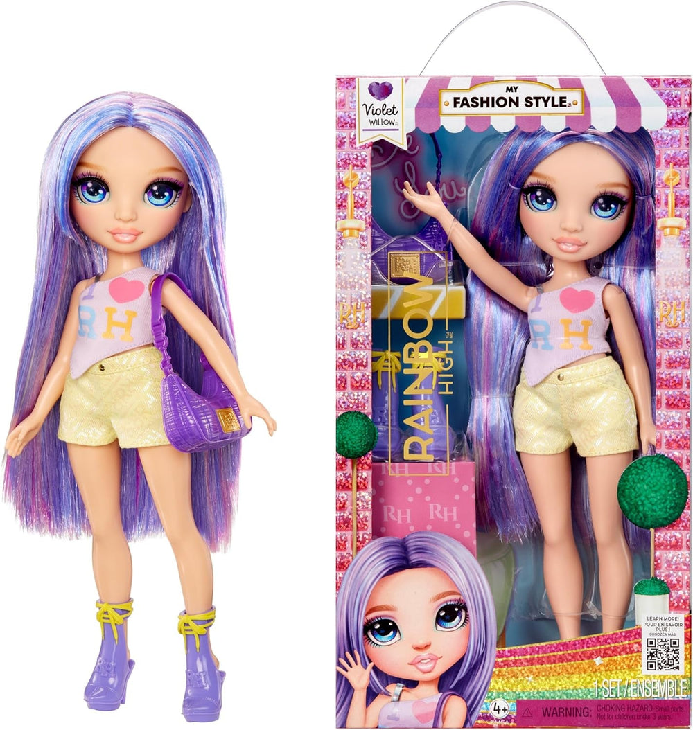 Rainbow High My Fashion Style Doll - Amaya - 28 cm Regenbogenfarbene Modepuppe mit Aufsehenerregendem Outfit und Schicker Handtasche, zum Spielen, Bewegen, Sammeln, Für Kinder von 4 bis 12 Jahren