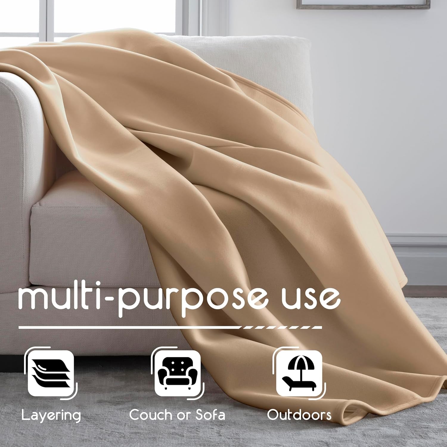 Vellux Original doppio soffitto, colore marrone chiaro. Piumini e trapunte Naty Shop