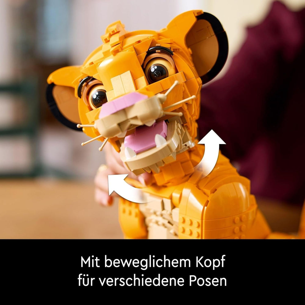 Lego Ç€ Disney Simba, il giovane re leone, giocattolo costruibile da collezionare con figurine di animali creative, attività rilassante per adulti, idea regalo per donne 43247 Set da costruzione Besuche den LEGO-Store