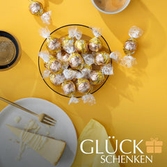 Cioccolata Lindt | Borsa per cheesecake LINDOR | 1kg| 80 palline di cioccolato bianco al latte con ripieno di cheesecake che si scioglie in bocca | Regalo di cioccolato da condividere