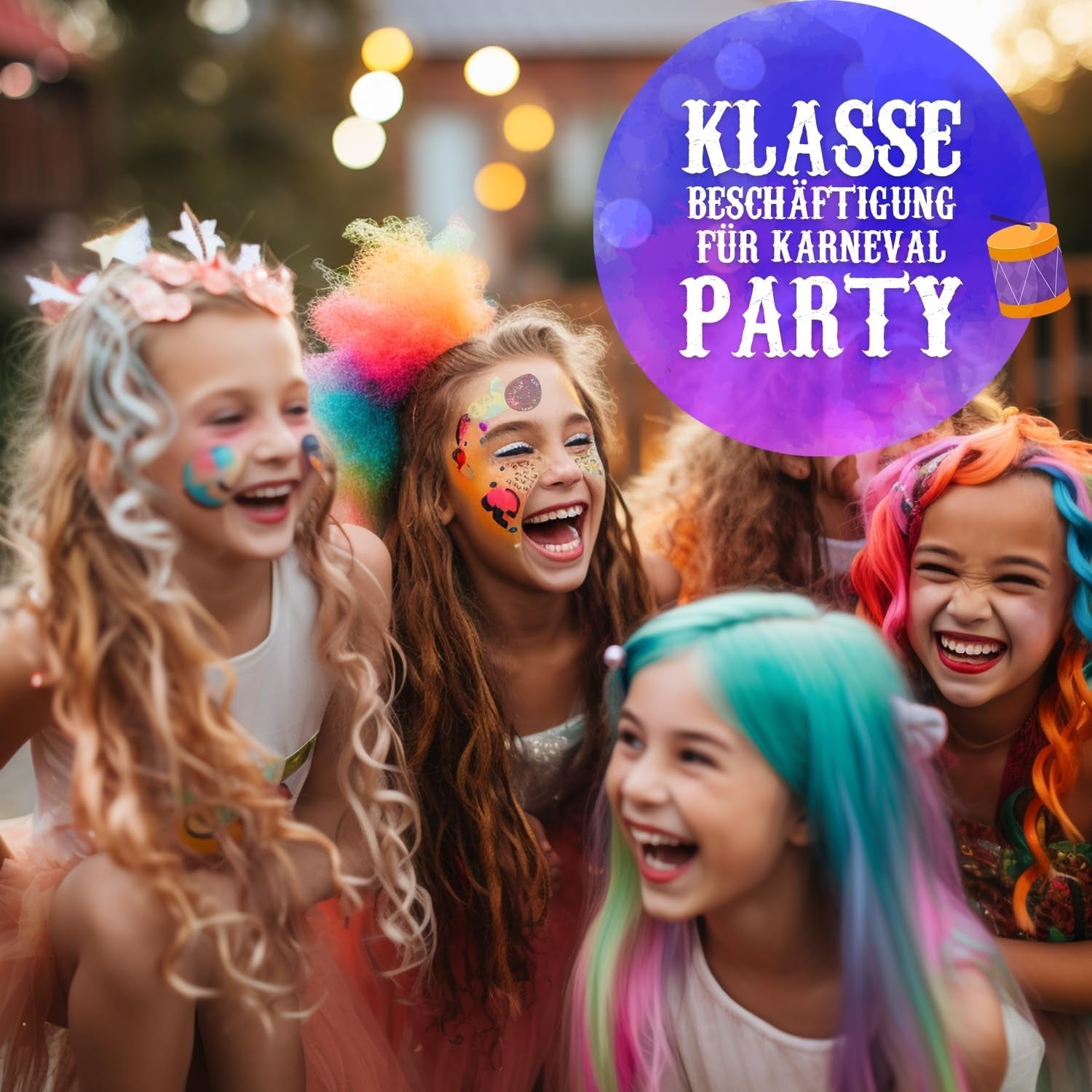 Magicat cretă de păr pentru fete set I 10 culori lavabile și 5 legături de păr I Cadou pentru fete de la 4 ani la 10 ani I Cadou creativ pentru petrecerea aniversară a copiilor 2025 I Sigur și colorat Vopsea pentru par Naty Shop