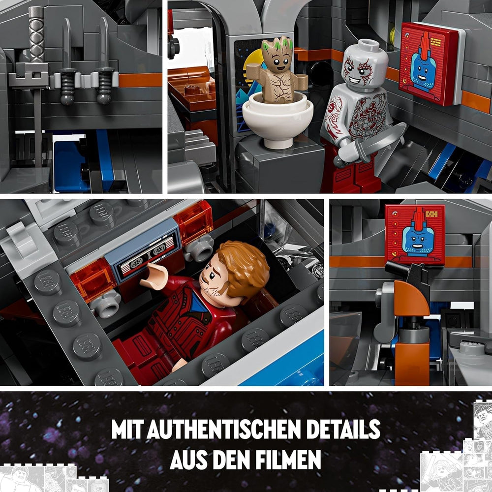 LEGO Marvel Guardiani della Galassia: The Milano Building Modello di astronave con 4 minifigure di supereroi Avengers Volantino per avventure spaziali Regalo per ragazzi e ragazze 76286 Set da costruzione Beuche den LEGO-Store