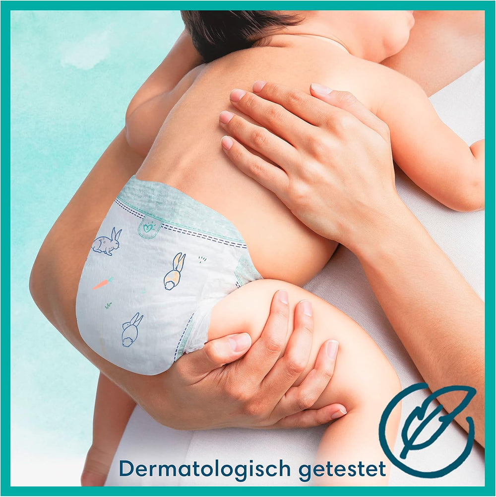 Pannolini Pampers per bambini, taglia 2 (4-8 kg), Harmony, scatola Half Moon, protezione delicata per la pelle e ingredienti a base di erbe, 240 pezzi