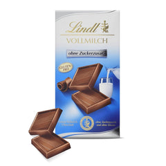 Cioccolato al latte Lindt senza zuccheri aggiunti | Barretta 100g | I migliori e senza glutine | Regalo di cioccolato
