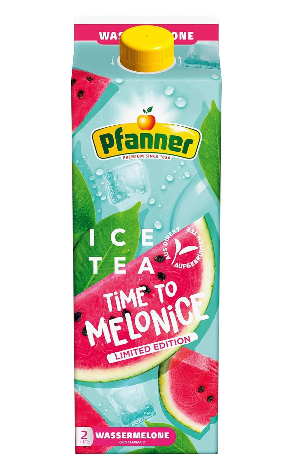Pfanner Ceai rece cu lămâie albă și flori de soc – Pachet de 2 L - Ceai preparat direct cu suc de lămâie