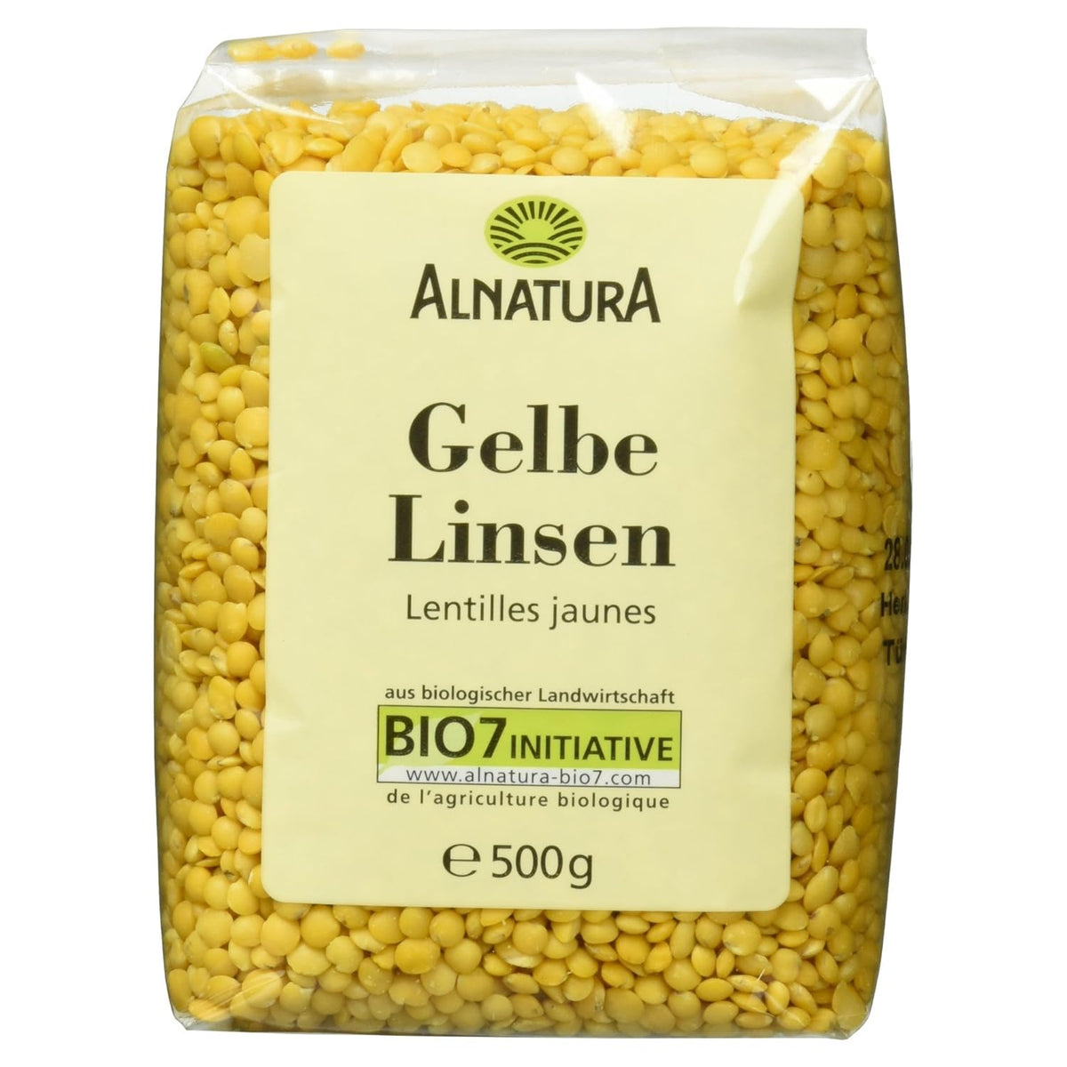 Lenticchie gialle biologiche, 500g