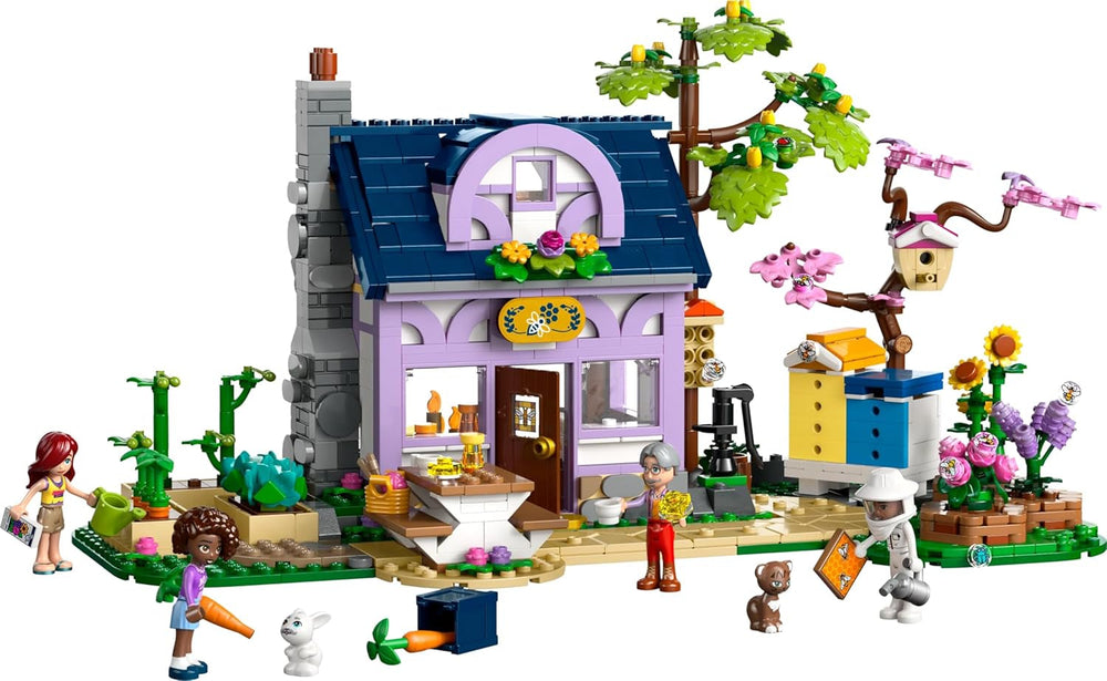 LEGO Friends Casa e giardino fiorito Set da costruzione L'apicoltore Playset natura Regalo per ragazze 12+ Modello costruibile Set 4 minifigure e figure di animali Gatto e coniglio 42669 Set da costruzione Besuche den LEGO-Store