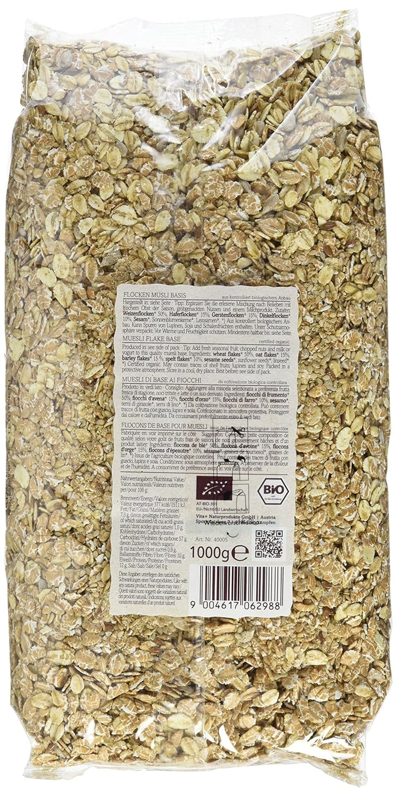 Base Muesli Verival Flakes - Biologico, Confezione da 6 (6 x 1 kg)