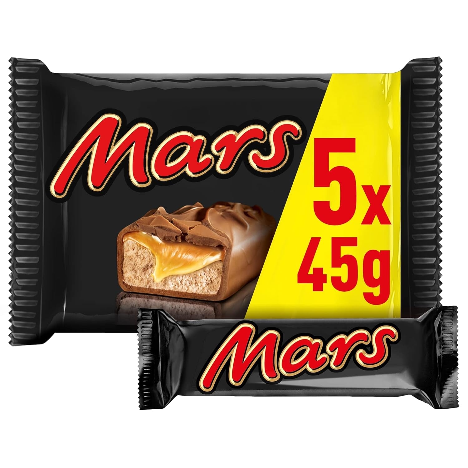 Baton de ciocolată, caramel, ciocolată, 1 pachet de 5 batoane (1 x 225 g) (pachet de 4)