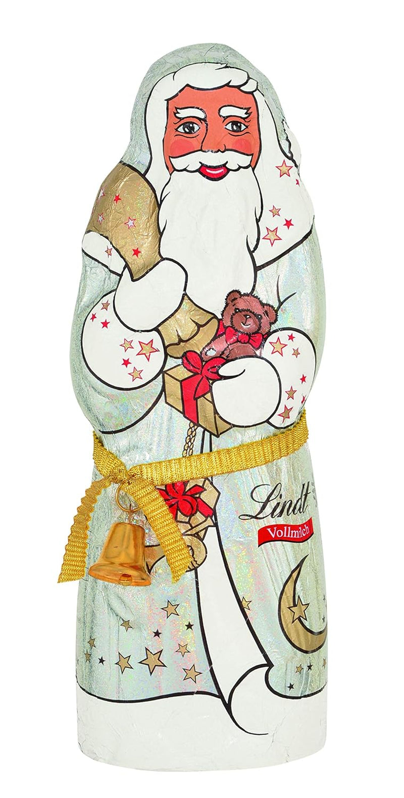 Lindt Santa Glamour, cioccolato al latte, nuovo design, 1 confezione (18 x 125 g)