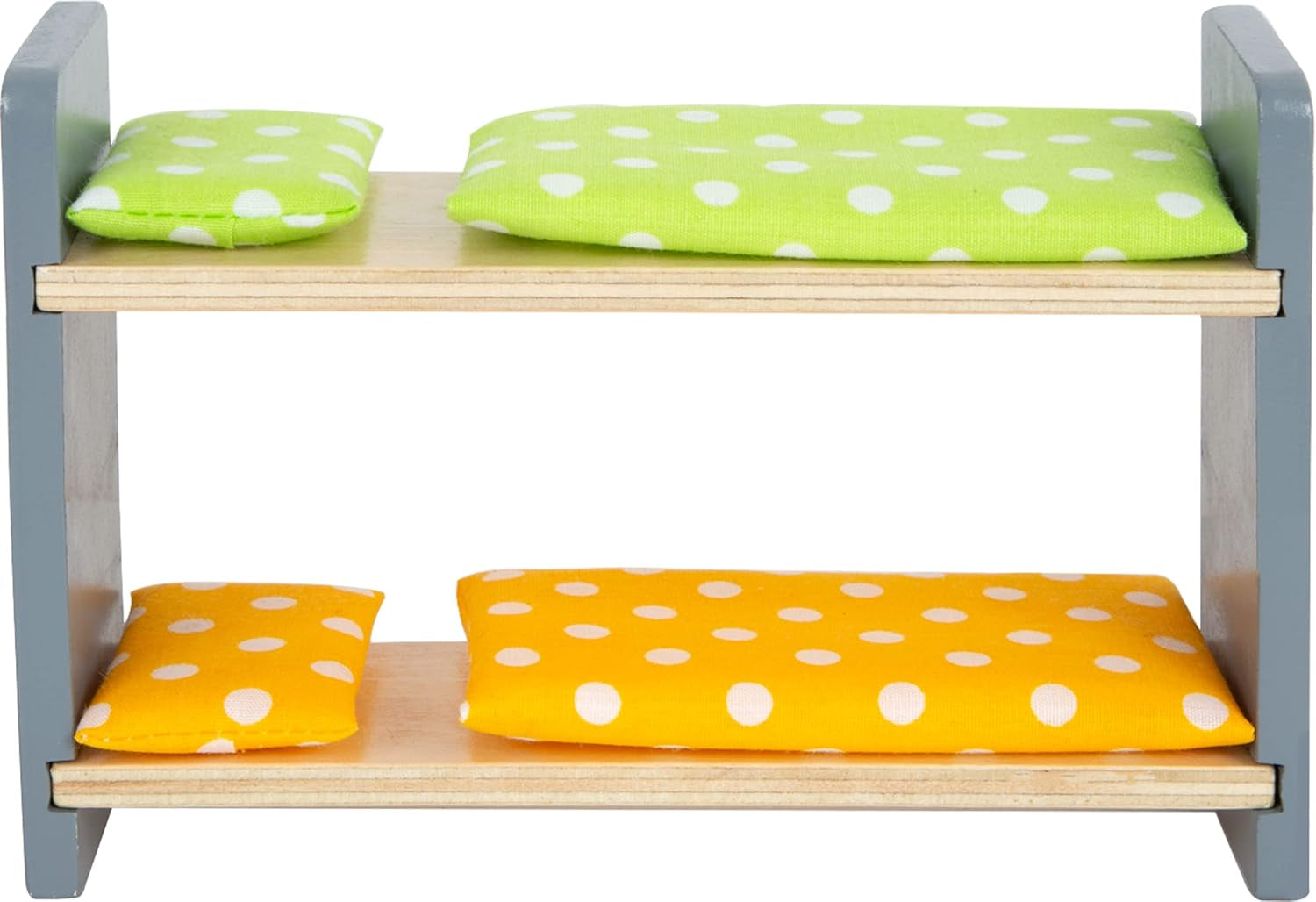 Casă de păpuși Small Foot Vilă de oraș din lemn, cu 3 etaje, față deschisă și 12 mobilier, pentru copii de la 3 ani, 11802, alb gri Casute de papusi Naty Shop