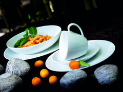 Mäser Barca Geschirr-Set Für 6 Personen, 30-Tlg. Kombiservice, Porzellan, Weiß Seturi vesela masa Naty Shop