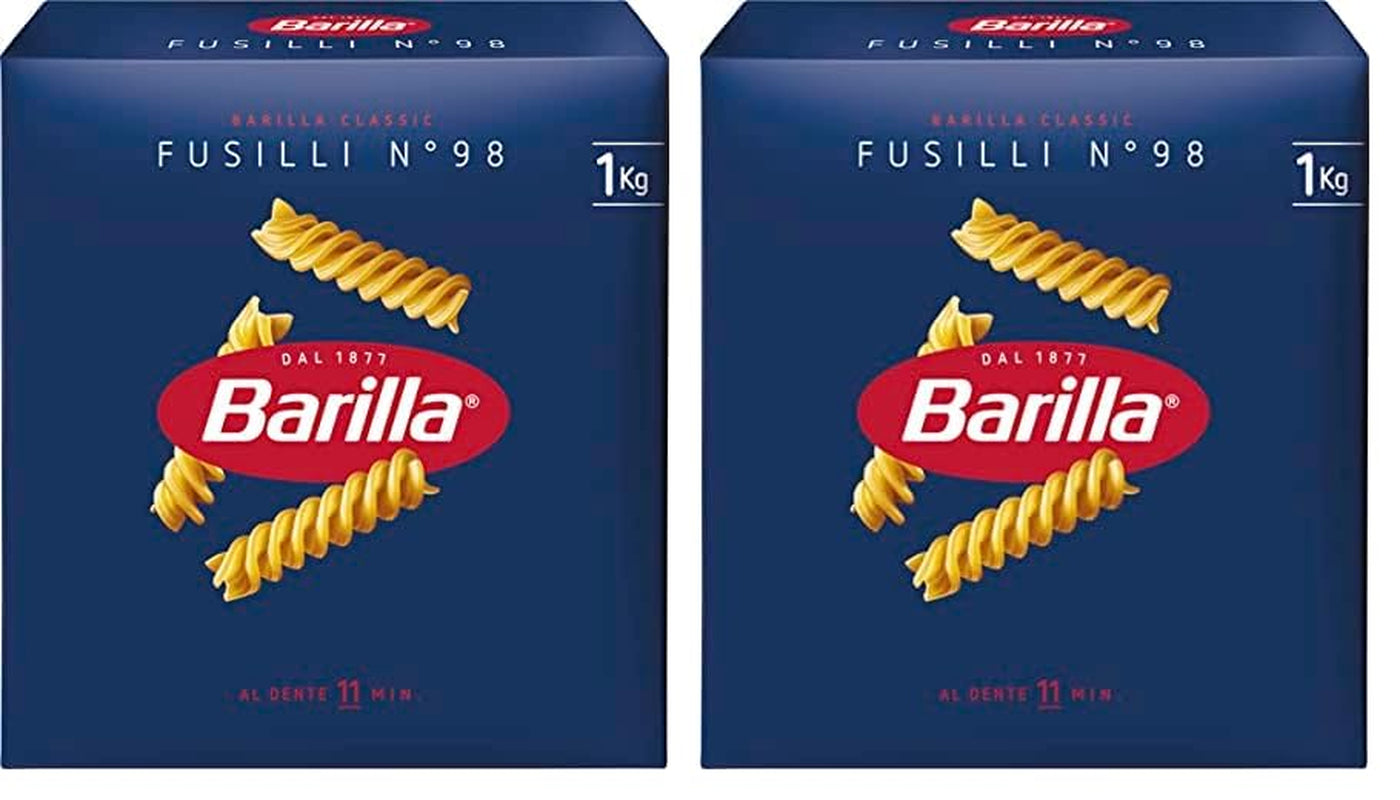 Pasta Barilla Classico Fusilli n. 98, di grano duro di alta qualità, sempre al dente, 1 kg