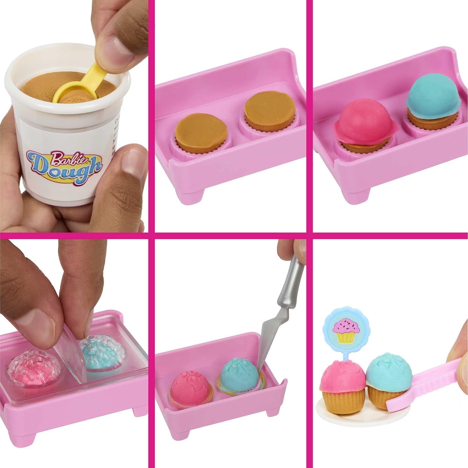Barbie Malibu Roberts - Puppe und Spielset mit 18 Teilen zum Backen, inklusive formbarem Teig und Förmchen für Donuts, Croissants und Cupcakes, für Kinder ab 3 Jahren, HJY19