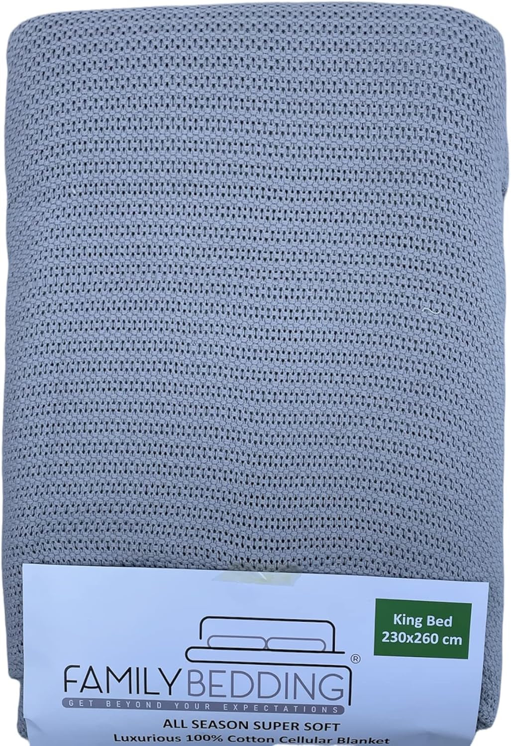 Biancheria da letto per famiglie Coperta cellulare per letto matrimoniale rosa Coperta cellulare reversibile in cotone grande Copriletto leggero termico morbido tradizionale Coperta cellulare 230 x 230 cm Trapunte e trapunte Naty Shop Letto King Grigio (230X260 cm)