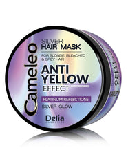 Cameleo - Mască de nuanțare argintie - Fără efect galben - Tratament violet și protecție a culorii pentru păr blond, gri, alb - Nuanțe platinate - Protecție UV - fără parabeni - 200 ml Masca de par Naty Shop Titlu implicit