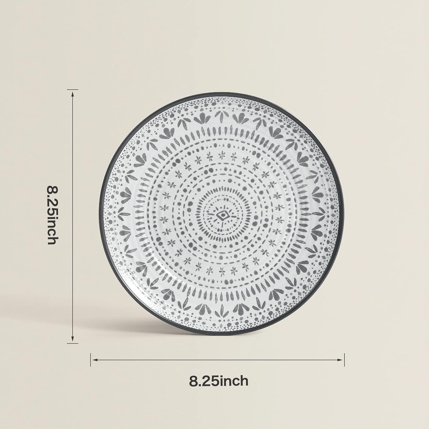 Set de tacâmuri pentru camping din melamină, format din 24 de piese, pentru 8 persoane - set de farfurii și set de tacâmuri din melamină, perfect pentru rulote, petreceri în grădină și petreceri pe terasă