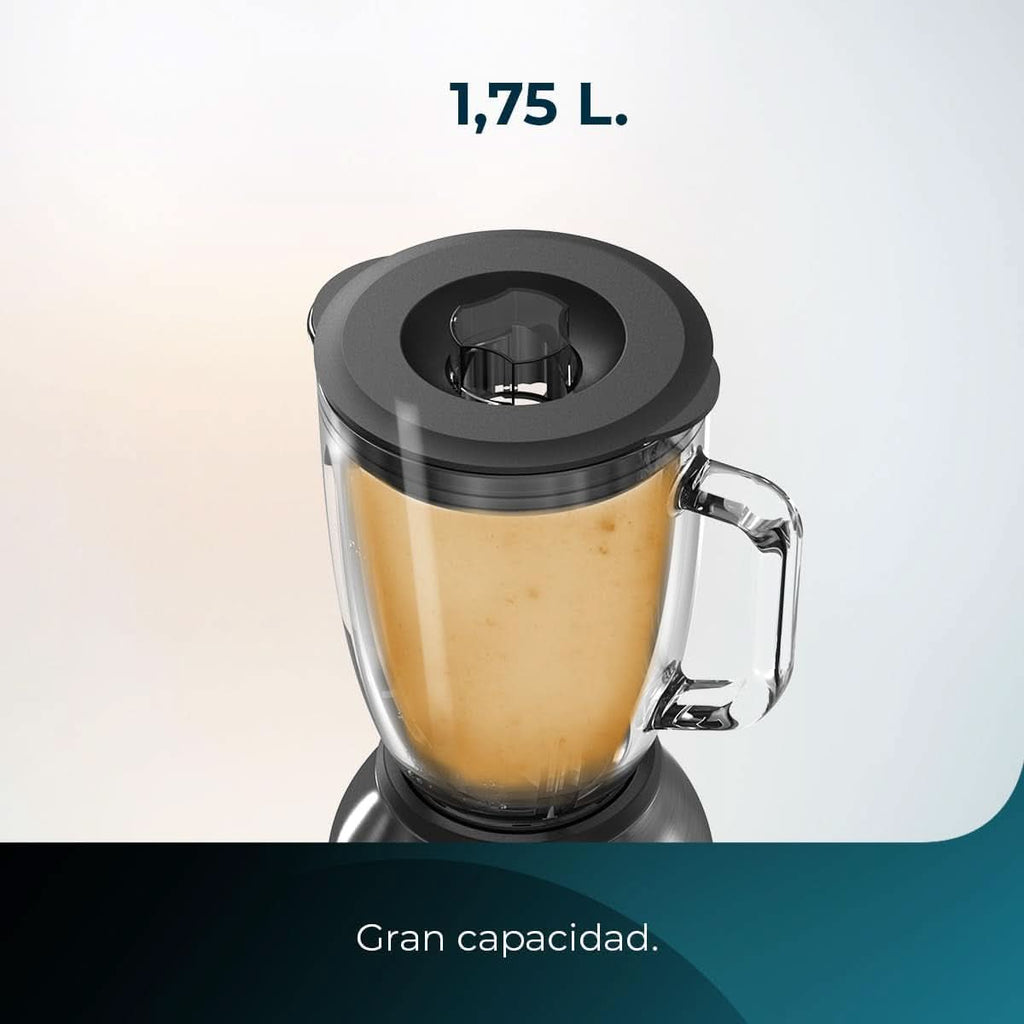 Cecotec Standmixer Power Black Titanium 2200MAX Smooth, 2200 W Maximale Leistung, 6 Klingen Aus Edelstahl, Ice-Crush-Funktion, Turbo- Und Smoothie-Funktion, Autoclean-Funktion Bucatarie Naty Shop