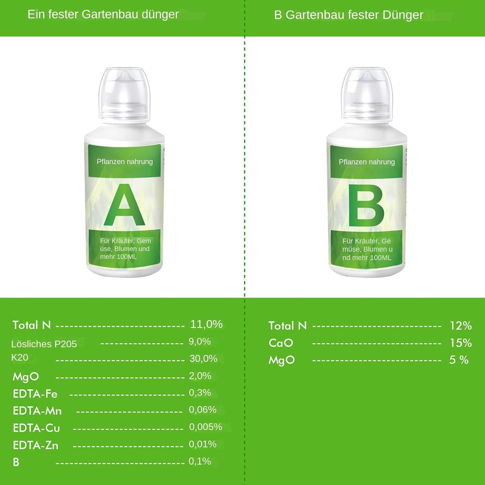 2 pezzi Fertilizzante per piante idroponiche, Nutrienti per piante idroponiche, Fertilizzante idroponico, Soluzione nutriente per piante idroponiche, Fertilizzanti per sistema idroponico A e B