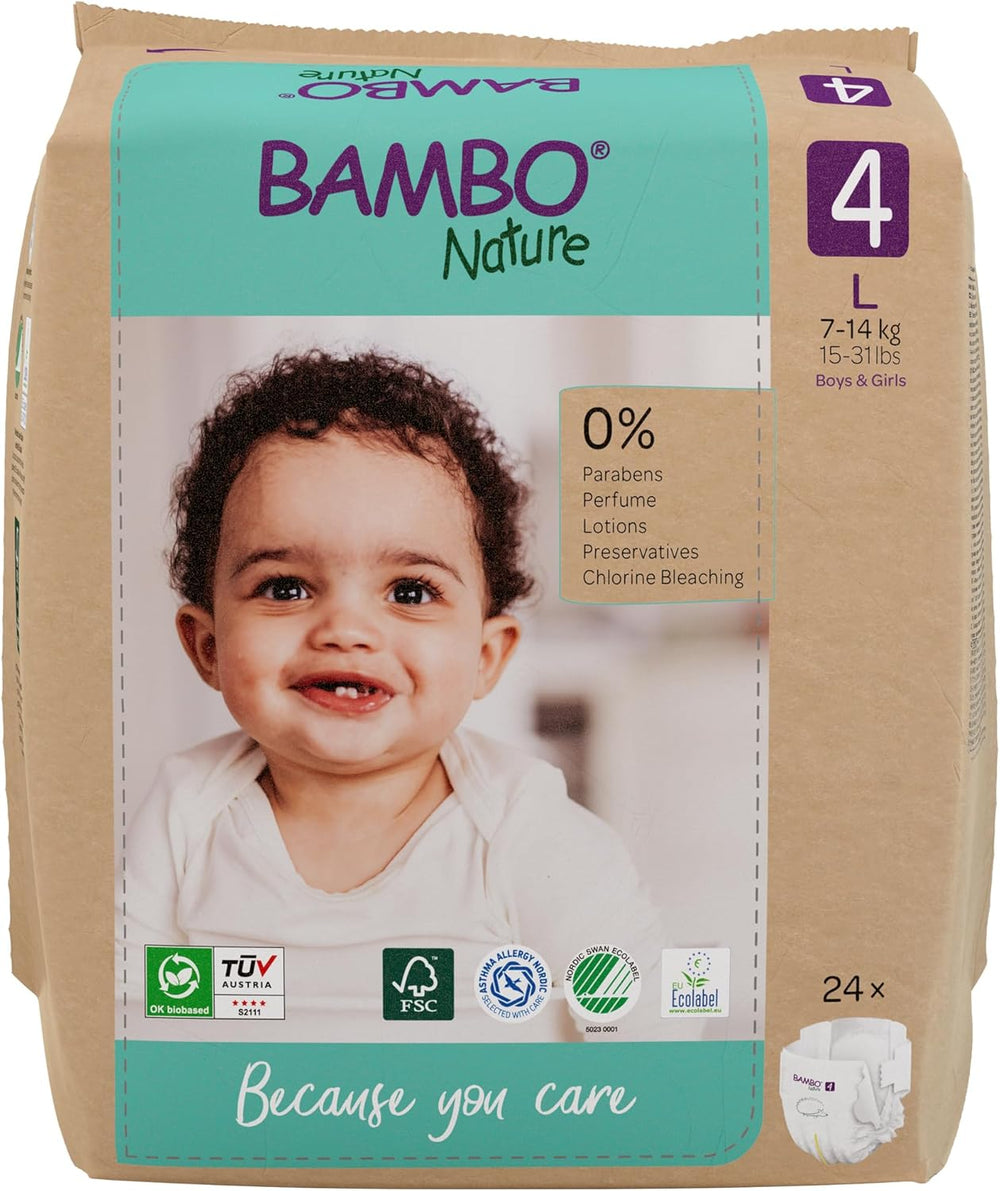 Pannolini per bambini Bambo Nature, taglia 1 (2-4 kg), confezione mensile da 132 pezzi | Pannolini Premium con protezione dalle perdite migliorata | Massimo comfort e libertà per i neonati | Pannolini dermatologicamente testati