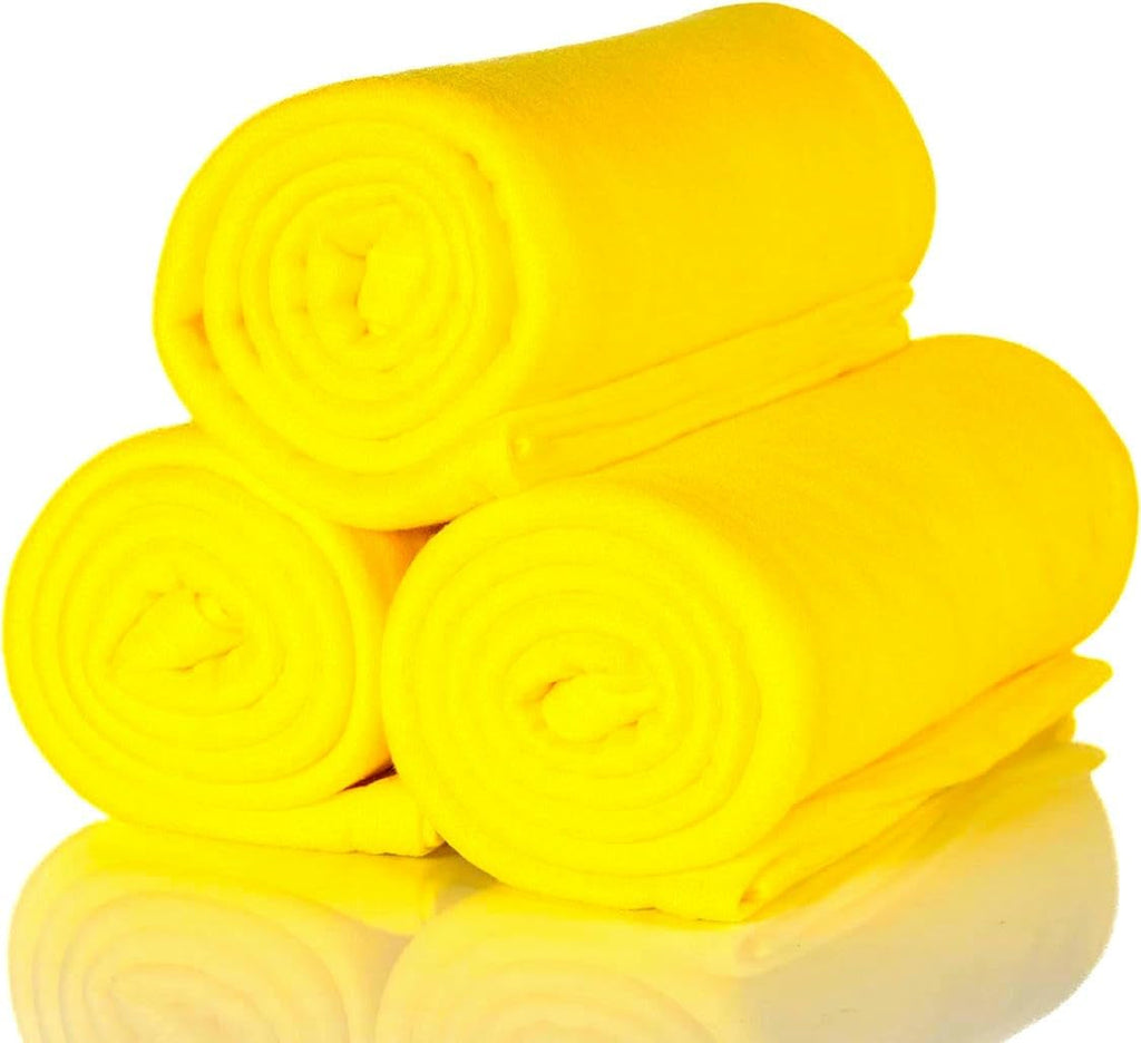 ALCLEAR 3 bucăți Oeko Tex pături fleece, culoare: antracit, dimensiuni mari 130X160 Cm, peste 200 G/M2, canapea pătură canapea pătură pătură living pătură, picnic pătură canapea arunca pătură Paturi si Cuverturi Besuche den ALCLEAR-Store Galben 3 bucăți 130X160 Cm