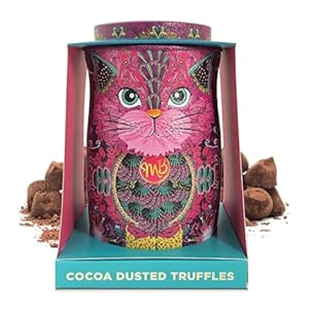 Monty Bojangles Savanna Gold Chocolate Truffles (135g) Set regalo con praline in polvere di cacao in una scatola da collezione dal design individuale con gatti Flutter Scotch Flavor
