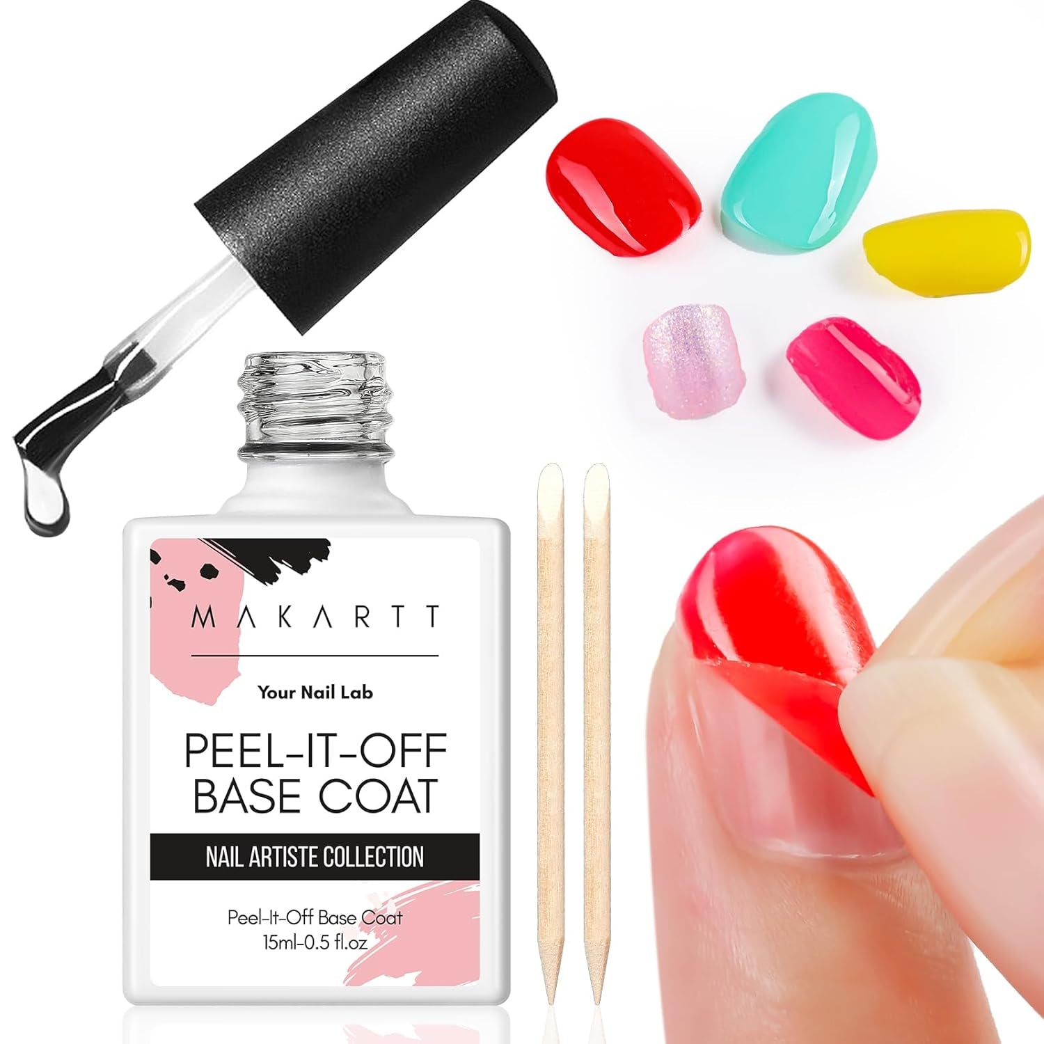 Oja gel Makartt Blooming - 15 ml Gel Blooming pentru întinderea ojei cu culoarea marmoră, vopsea gel, modele de unghii pentru manichiură DIY, flori, animale, acuarelă, kit magic pentru manichiură