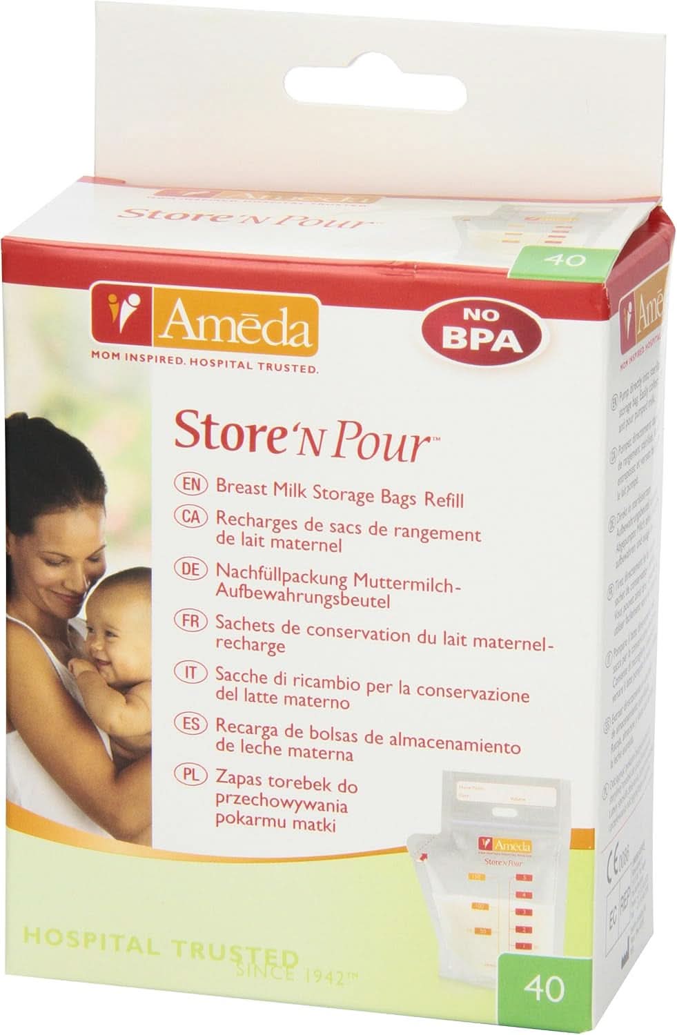 Sacchetti per latte materno - 40 pezzi Accessori Alimentazione e Allattamento Bebe Naty Shop