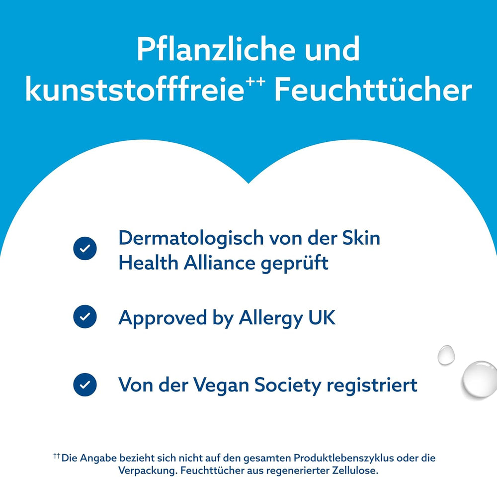 Salviette umidificate WaterWipes Sensitive+ per neonati e bambini, 540 pezzi (9 confezioni), pulizia 3 in 1, cura, protezione, 99,9% acqua, senza profumo