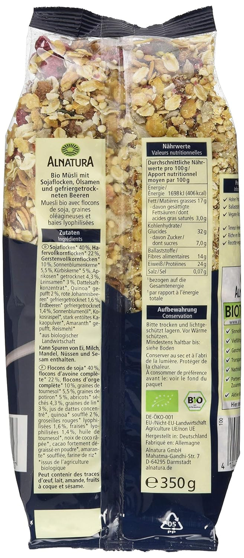 Musli proteic organic, 350g