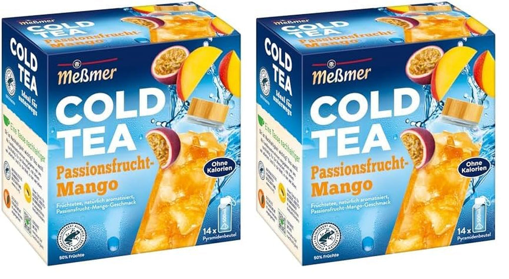 Meßmer Cold Tea Sommer-Beere | 14 pliculețe piramidale | Fără gluten | Fără lactoză | Vegan