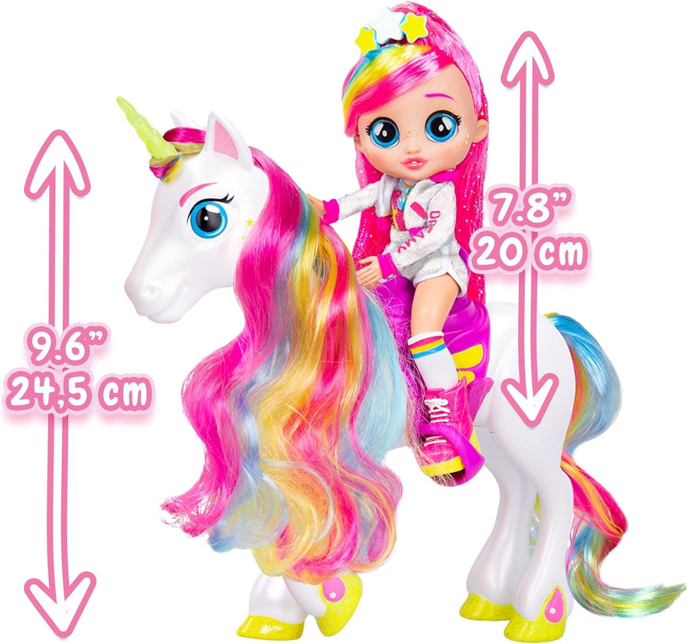 BFF by Tränenbabys Dreamy & Rym Deluxe-Set, enthält die Exklusive bewegliche Puppe Dreamy und Sein Einhorn Rym - Optimales Geschenk für Jungen und Mädchen ab 5 Jahren