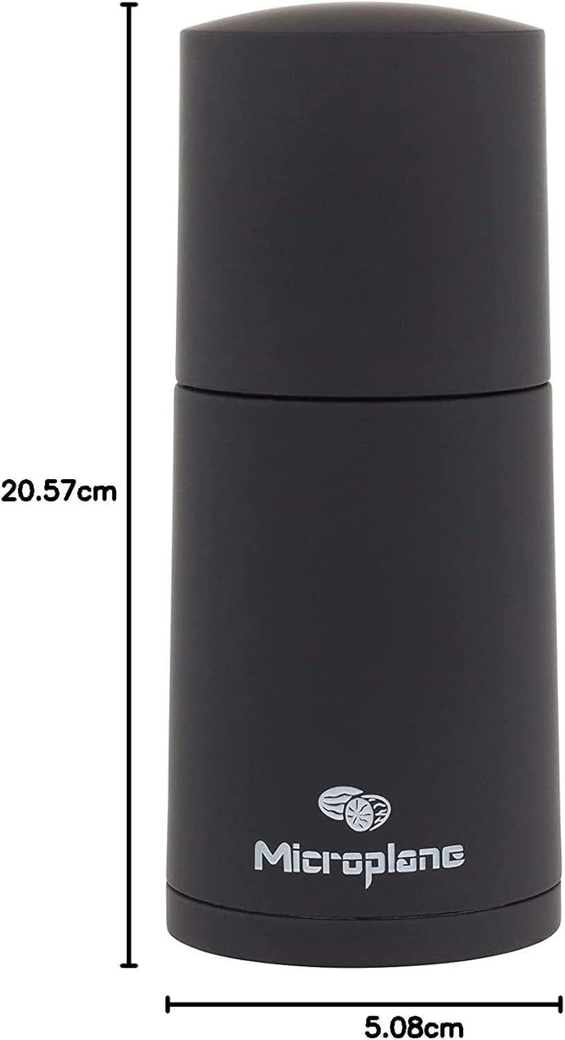 Macinaspezie Microplane Nero per Noce Moscata, Cannella, Fava Tonka, Pepe Lungo e Altre Spezie Secche Macina e Macinini Naty Shop