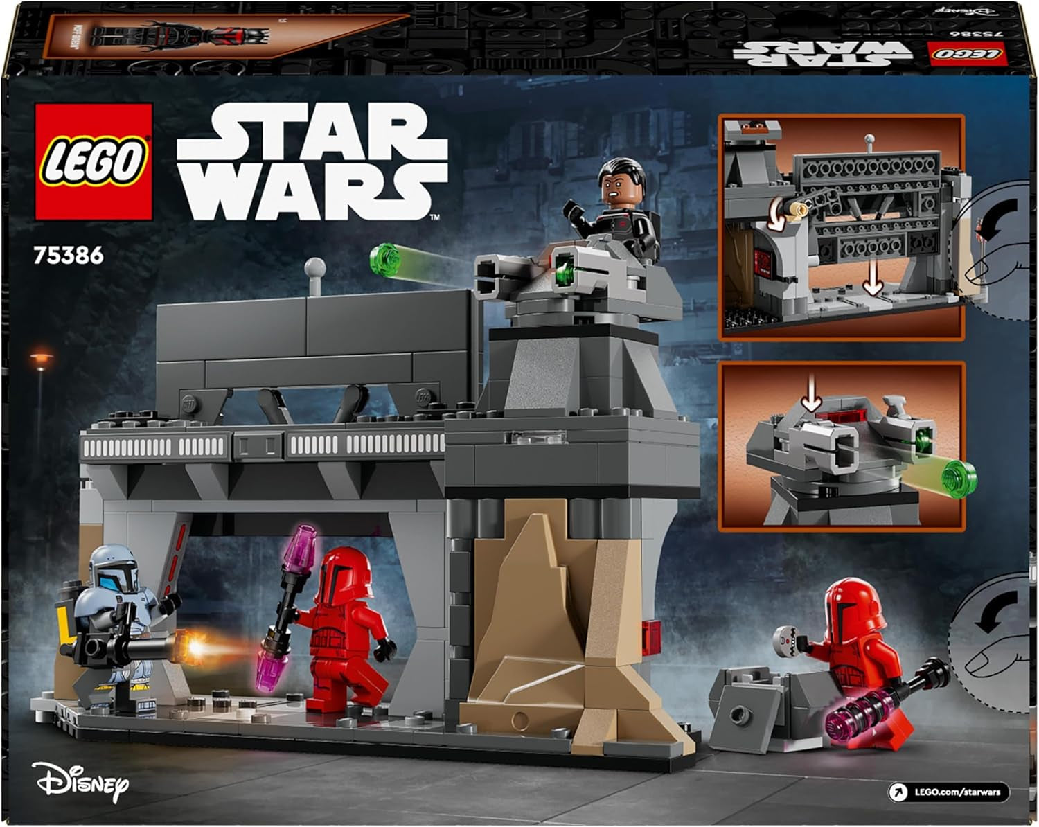 LEGO Star Wars: Il duello mandaloriano tra Paz Vizsla e Moff Gideon, giocattolo da costruzione da collezione per bambini, idea regalo per ragazzi e ragazze creativi sopra i 7 anni, giocattolo mandaloriano 75386 Set da costruzione Beuche den LEGO-Store