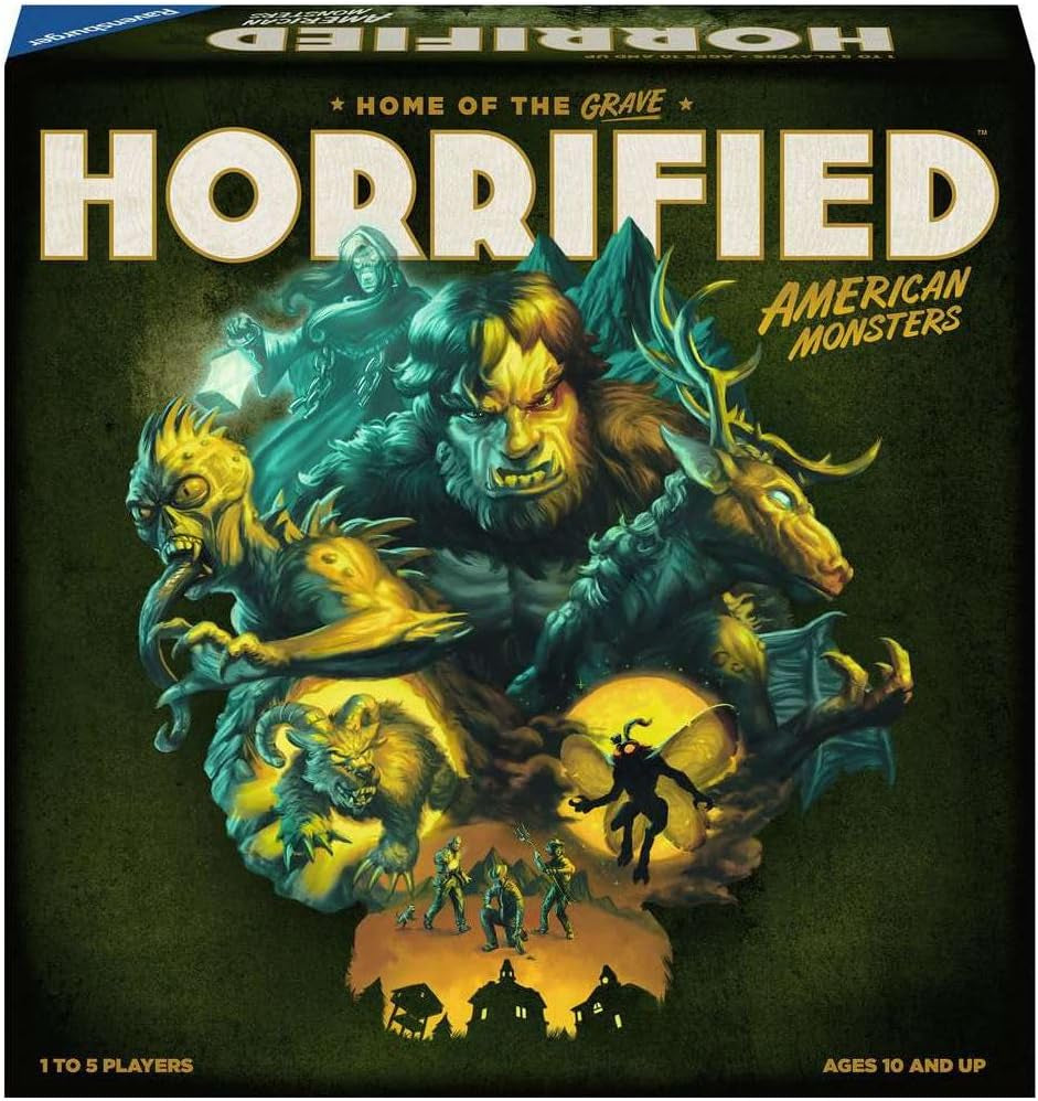 Ravensburger Horrified: American Monsters - avvincente gioco da tavolo di strategia per adulti e bambini dai 10 anni in su - da 1 a 5 giocatori
